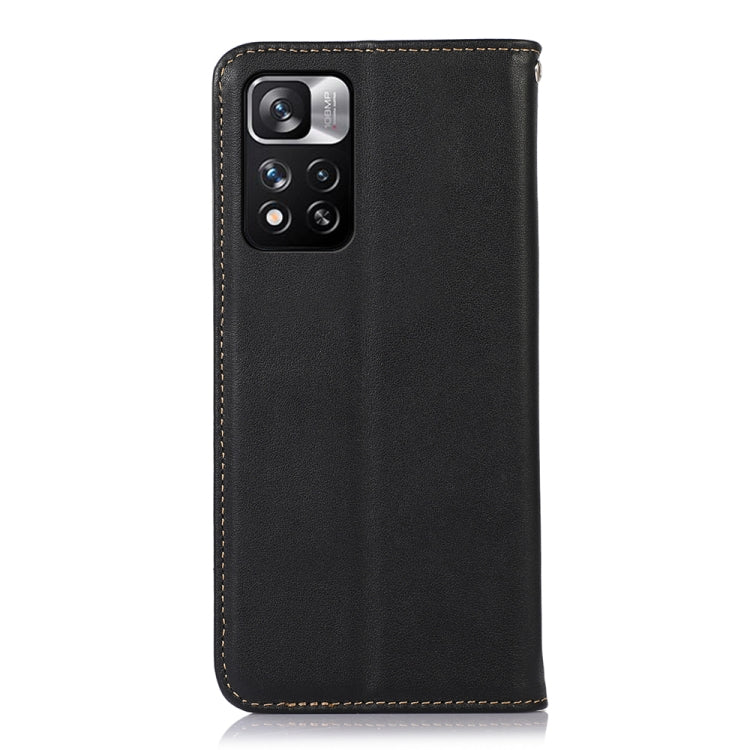 For Xiaomi Redmi Note 11 Pro 4G / 5G Global KHAZNEH Nappa Top Layer Cowhide Leather Phone Case(Black) - Redmi Note 11 Pro Case by PMC TechLife | Online Shopping South Africa | PMC TechLife