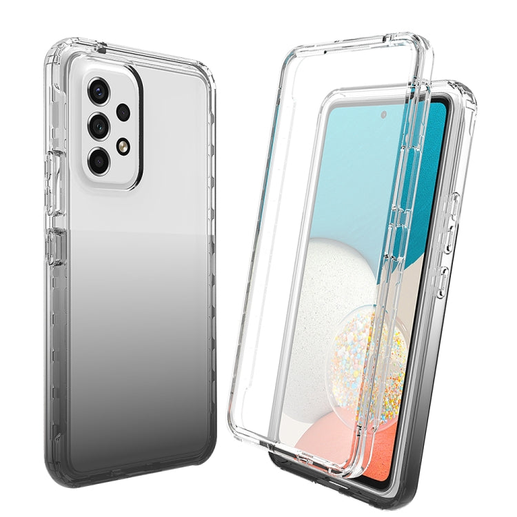 For Samsung Galaxy A53 5G Full Body Shockproof Clear Gradient Phone Case(Black) - Galaxy Phone Cases by PMC TechLife | Online Shopping South Africa | PMC TechLife | Buy Now Pay Later Mobicred