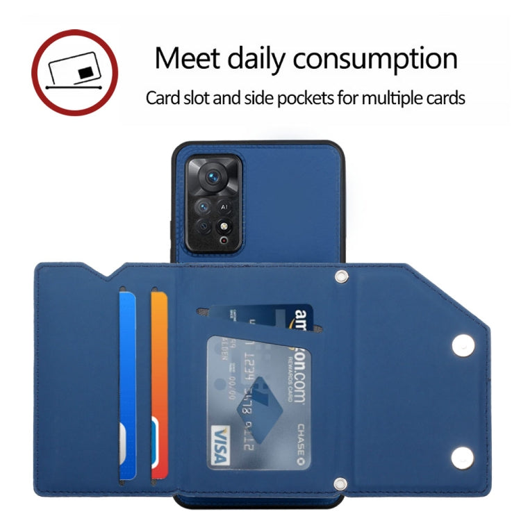 For Xiaomi Redmi Note 11 Pro Global Skin Feel PU + TPU + PC Phone Case(Blue) - free shipping - PMC TechLife - Order now!