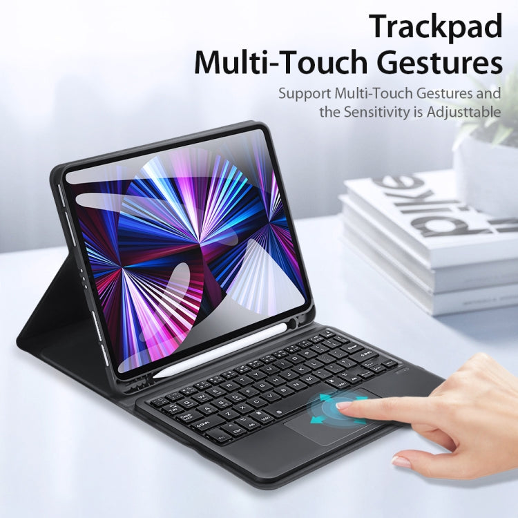DUX DUCIS Bluetooth Keyboard Leather Case with Touchpad & Smart Sleep Function For iPad Air 4/5 / iPad Pro 11 2018/2020/2021/2022(Black) - Universal by DUX DUCIS | Online Shopping South Africa | PMC TechLife | Buy Now Pay Later Mobicred