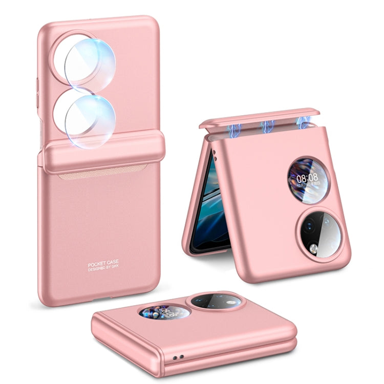 For Huawei P50 Pocket GKK Magnetic Hinge Full Coverage Phone Case(Sweet Pink) - Huawei Cases by GKK | Online Shopping South Africa | PMC Jewellery