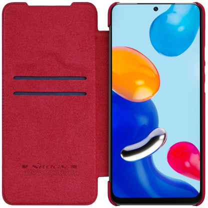 For Xiaomi Redmi Note 11 Global NILLKIN QIN Series Crazy Horse Texture Leather Case(Red) - Xiaomi Cases by NILLKIN | Online Shopping South Africa | PMC Jewellery