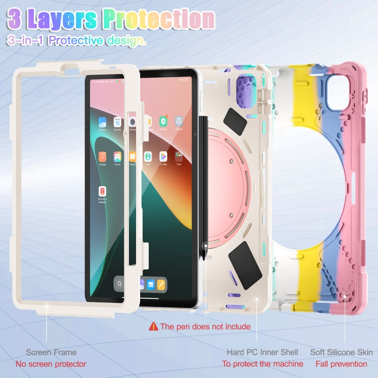 For Xiaomi Pad 5 / Pad 5 Pro Silicone + PC Tablet Protective Case(Colorful Pink) -  by PMC TechLife | Online Shopping South Africa | PMC TechLife