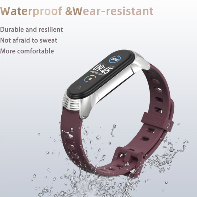 For Xiaomi Mi Band 6 / 5 / 4 / 3 Mijobs Flat Hole Silicone Watch Band, Style:CS Case(Black+Black) - free shipping - PMC TechLife - Order now!