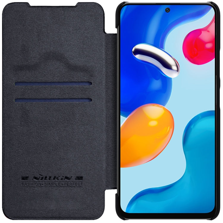 For Xiaomi Redmi Note 11S NILLKIN QIN Series Crazy Horse Texture Leather Case(Black) - Xiaomi Cases by NILLKIN | Online Shopping South Africa | PMC TechLife | Buy Now Pay Later Mobicred