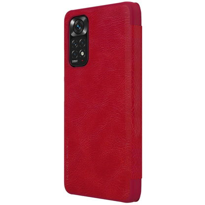 For Xiaomi Redmi Note 11S NILLKIN QIN Series Crazy Horse Texture Leather Case(Red) - Xiaomi Cases by NILLKIN | Online Shopping South Africa | PMC Jewellery