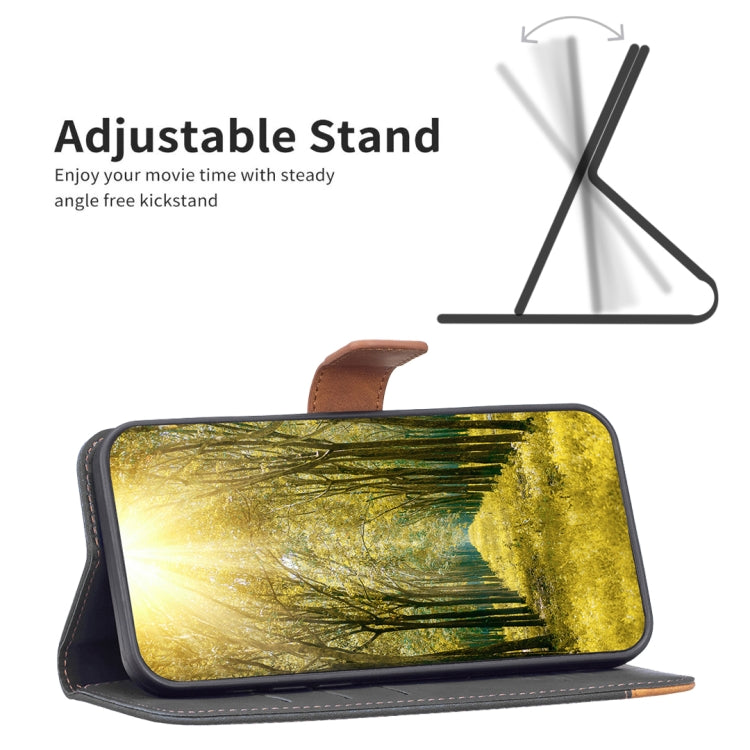 For Samsung Galaxy A12 BF11 Color Matching Skin Feel Leather Phone Case(Black) - free shipping - PMC TechLife - Order now!