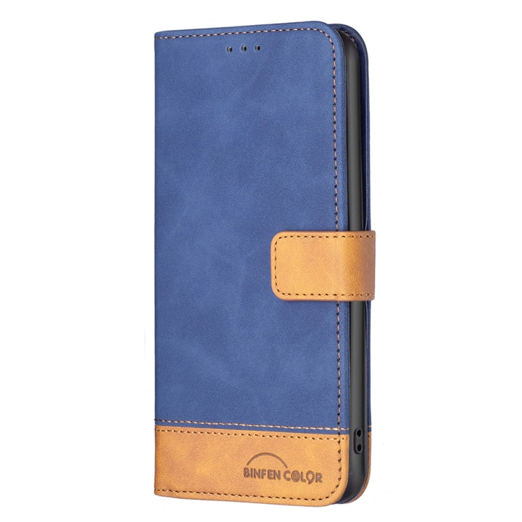 For Samsung Galaxy A12 BF11 Color Matching Skin Feel Leather Phone Case(Blue) - free shipping - PMC TechLife - Order now!