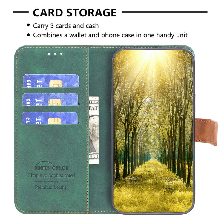 For Samsung Galaxy A12 BF11 Color Matching Skin Feel Leather Phone Case(Green) - free shipping - PMC TechLife - Order now!