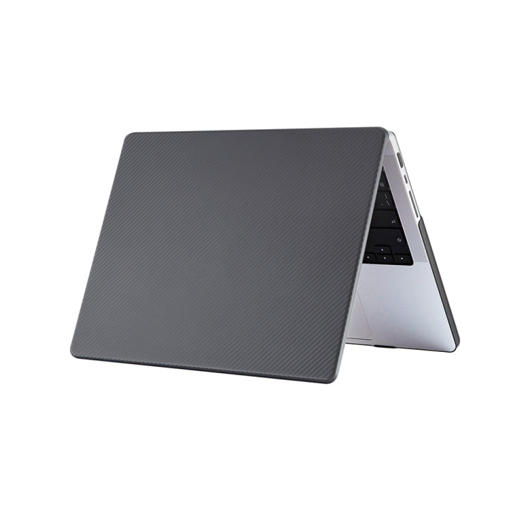 Carbon Fiber Textured Plastic Laptop Protective Case For MacBook Pro 16.2 inch A2485 2021(Black) - MacBook Pro Cases by PMC TechLife | Online Shopping South Africa | PMC TechLife
