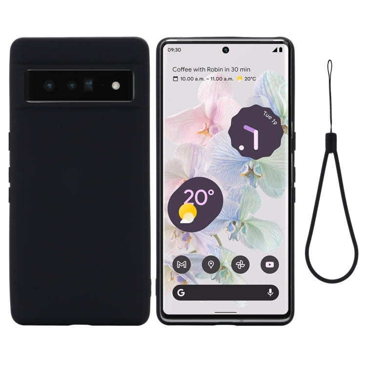 For Google Pixel 7 Pro Pure Color Liquid Silicone Shockproof Phone Case(Black) - free shipping - PMC TechLife - Order now!