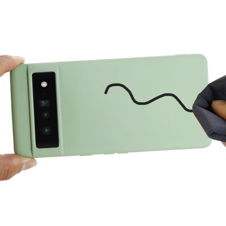 For Google Pixel 7 Pure Color Liquid Silicone Shockproof Phone Case(Green) - Google Cases by PMC TechLife | Online Shopping South Africa | PMC TechLife | Buy Now Pay Later Mobicred