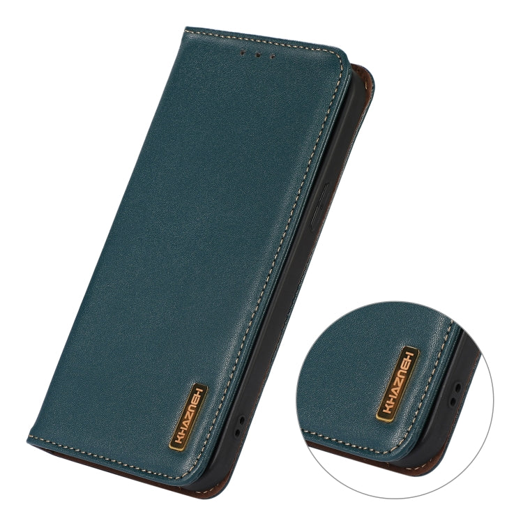 For Xiaomi 12 Lite KHAZNEH Nappa Top Layer Cowhide Leather Phone Case(Green) - Xiaomi Cases by PMC TechLife | Online Shopping South Africa | PMC TechLife