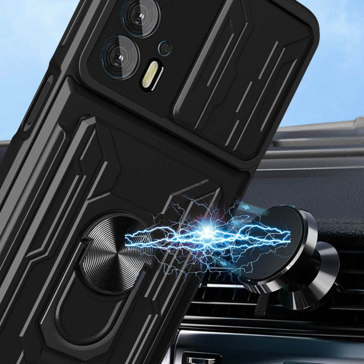 For Motorola Edge 20 Pro Sliding Camshield TPU+PC Phone Case with Card Slot(Black) - free shipping - PMC TechLife - Order now!