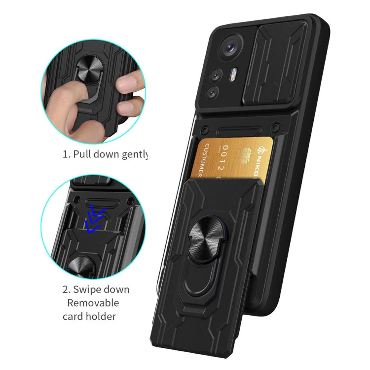 For Xiaomi 12 Pro Sliding Camshield TPU+PC Phone Case with Card Slot(Grey) - free shipping - PMC TechLife - Order now!