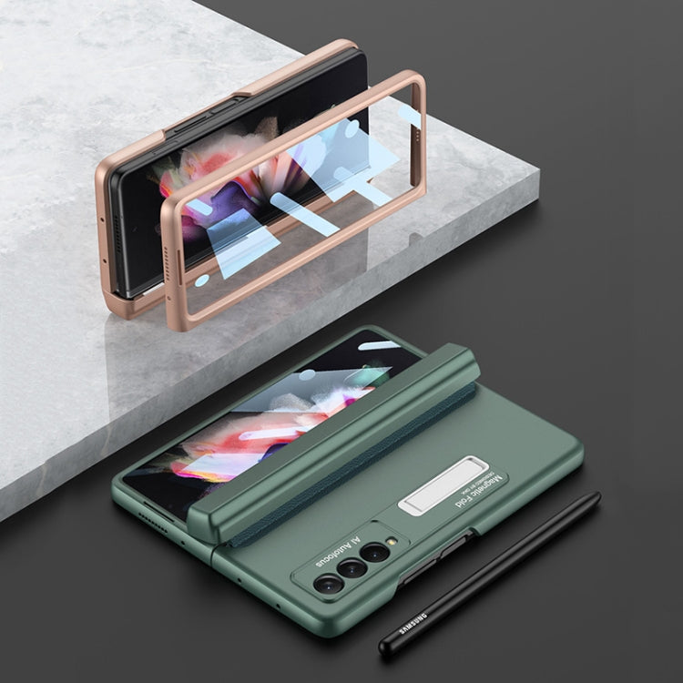 For Samsung Galaxy Z Fold3 5G GKK Integrated Magnetic Full Coverage Phone Flip Case with Pen Box(Silver) - free shipping - PMC TechLife - Order now!