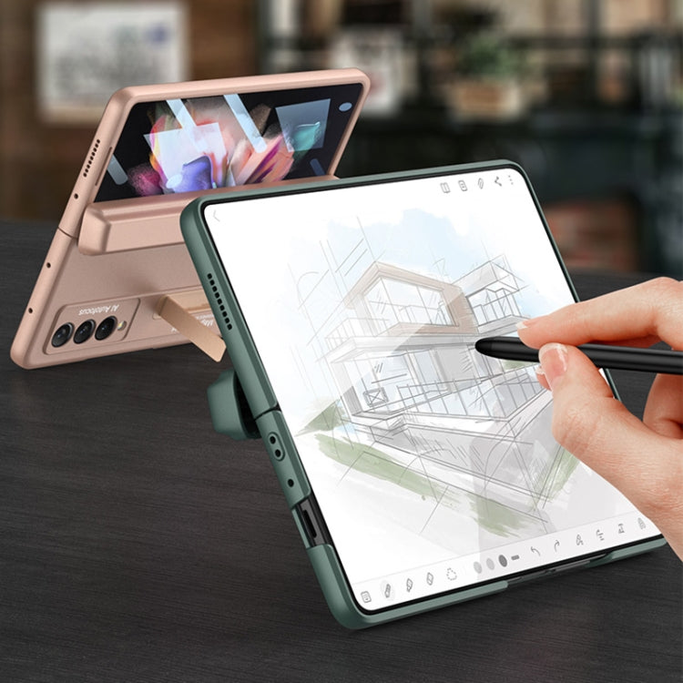 For Samsung Galaxy Z Fold3 5G GKK Integrated Magnetic Full Coverage Phone Flip Case with Pen Box(Grey) - free shipping - PMC TechLife - Order now!