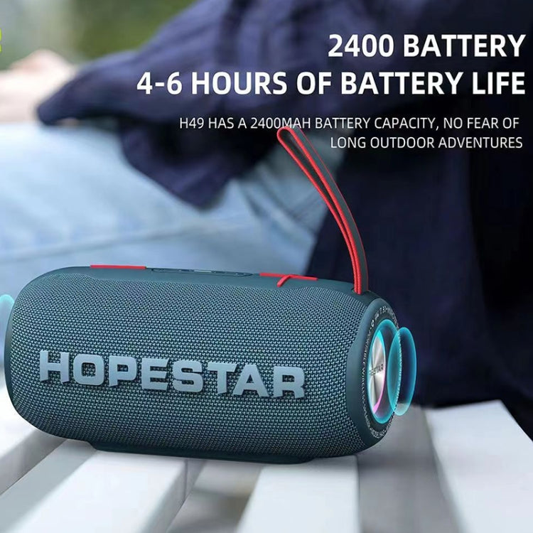 HOPESTAR H49 RGB Light TWS Waterproof Wireless Bluetooth Speaker(Blue) - Waterproof Speaker by HOPESTAR | Online Shopping South Africa | PMC Jewellery