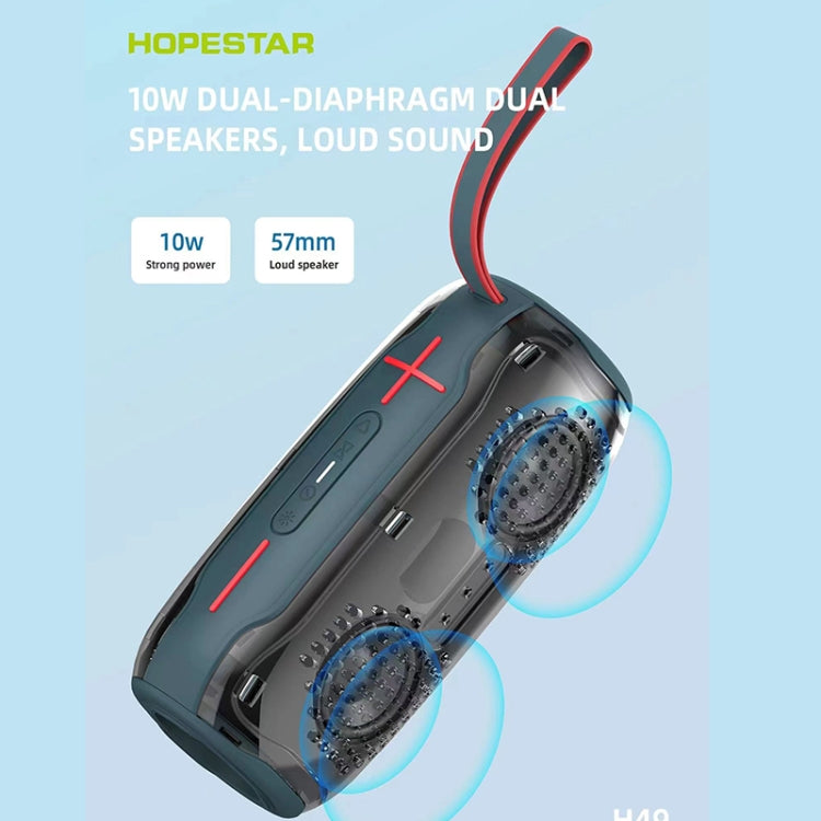 HOPESTAR H49 RGB Light TWS Waterproof Wireless Bluetooth Speaker(Black) - Waterproof Speaker by HOPESTAR | Online Shopping South Africa | PMC Jewellery