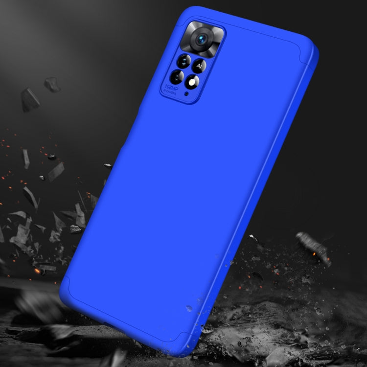 For Xiaomi Redmi Note 11 Pro 4G / 5G Global GKK Three Stage Splicing Full Coverage PC Case(Blue) - Redmi Note 11 Pro Case by GKK | Online Shopping South Africa | PMC Jewellery