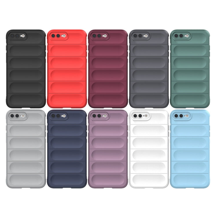 For iPhone SE 2022 / SE 2020 / 8 / 7 Magic Shield TPU + Flannel Phone Case(Black) - iPhone SE 2022 / 2020 / 8 / 7 Cases by PMC TechLife | Online Shopping South Africa | PMC TechLife | Buy Now Pay Later Mobicred