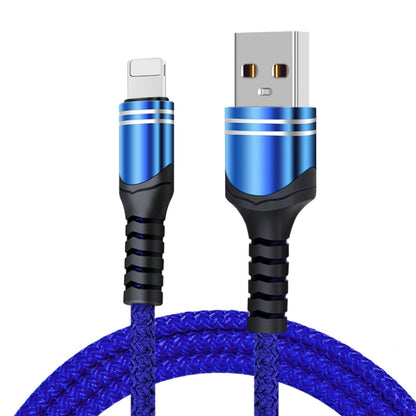 8 Pin 6A Woven Style USB Charging Cable, Cable Length: 1m(Blue) - Normal Style Cable by PMC Jewellery | Online Shopping South Africa | PMC Jewellery