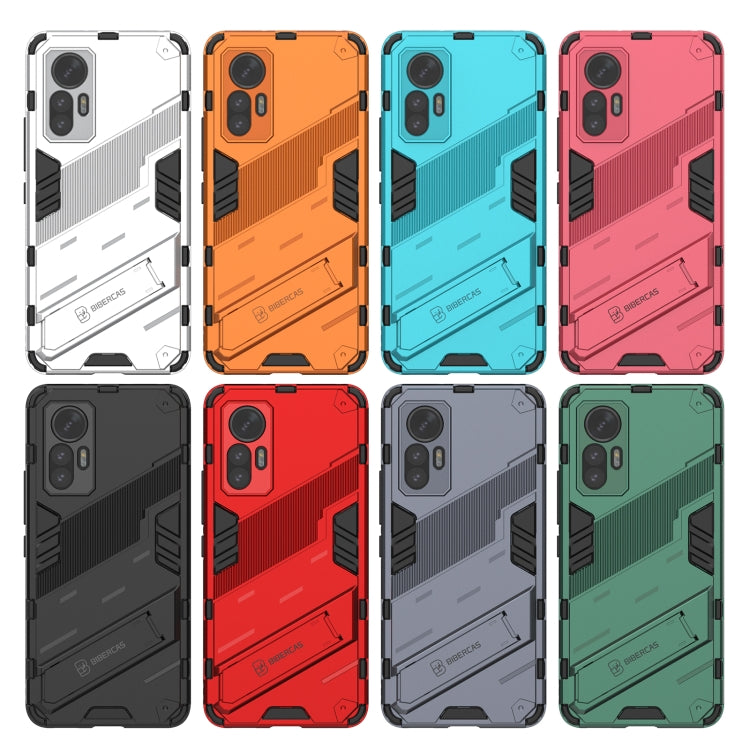 For Xiaomi 12 Lite Punk Armor PC + TPU Phone Case with Holder(Green) - Xiaomi Cases by PMC TechLife | Online Shopping South Africa | PMC TechLife | Buy Now Pay Later Mobicred