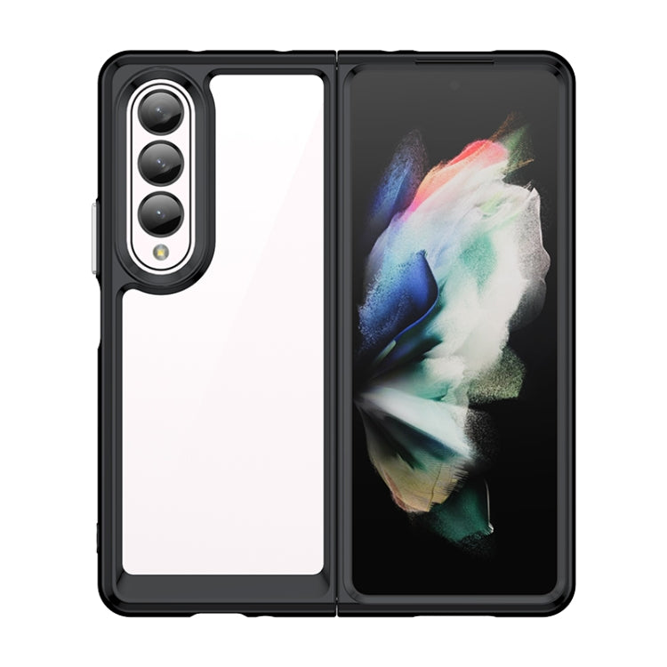 For Samsung Galaxy Z Fold4 5G Colorful Series Acrylic + TPU Phone Case(Black) - Galaxy Phone Cases by PMC TechLife | Online Shopping South Africa | PMC TechLife | Buy Now Pay Later Mobicred