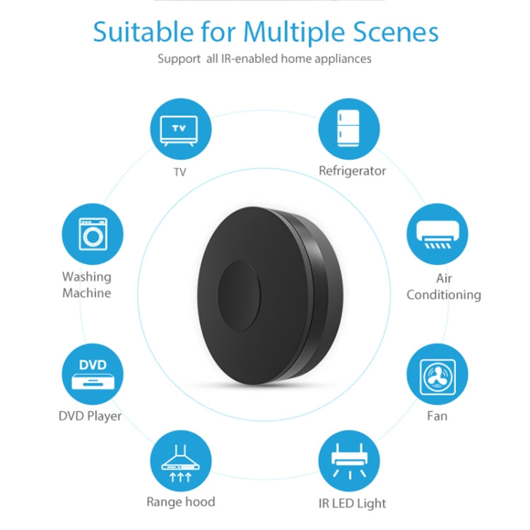 NEO NAS-IR02W WiFi IR Remotc Control Support Amazon Alexa / Google Home(Black) - Universal by NEO | Online Shopping South Africa | PMC TechLife | Buy Now Pay Later Mobicred