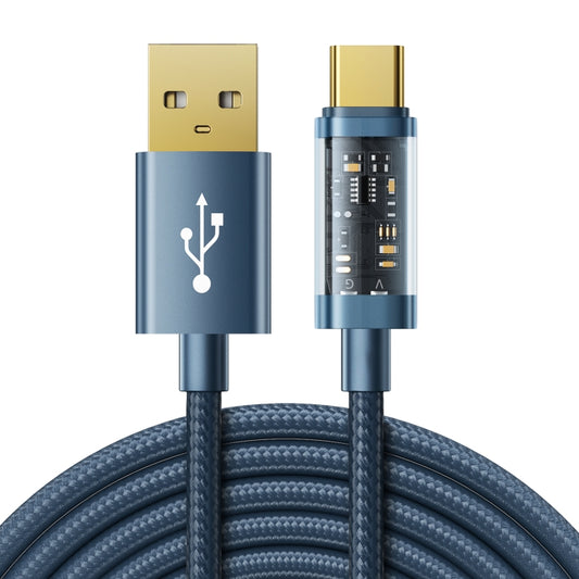 JOYROOM S-UC027A20 USB-A to USB-C / Type-C 3A Sync Data Cable, Cable Length:2m(Blue) - USB-C & Type-C Cable by JOYROOM | Online Shopping South Africa | PMC Jewellery