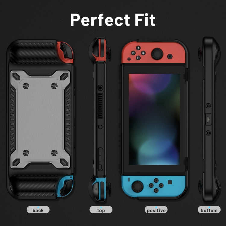 Game Handle Gamepad TPU+PC Protective Case for Switch OLED(Black) - Cases by PMC TechLife | Online Shopping South Africa | PMC TechLife
