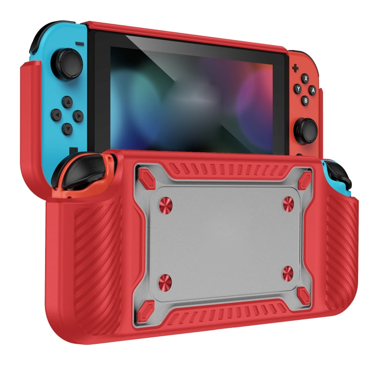 Game Handle Gamepad TPU+PC Protective Case for Switch OLED(Red) - Cases by PMC TechLife | Online Shopping South Africa | PMC TechLife