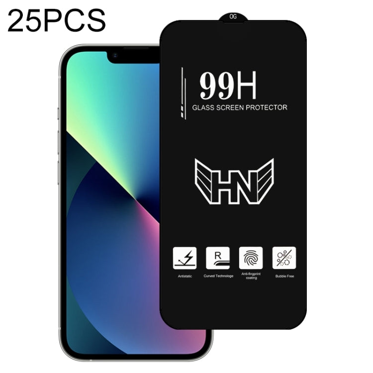 For iPhone 14 25pcs High Aluminum Large Arc Full Screen Tempered Glass Film - free shipping - PMC TechLife - Order now!