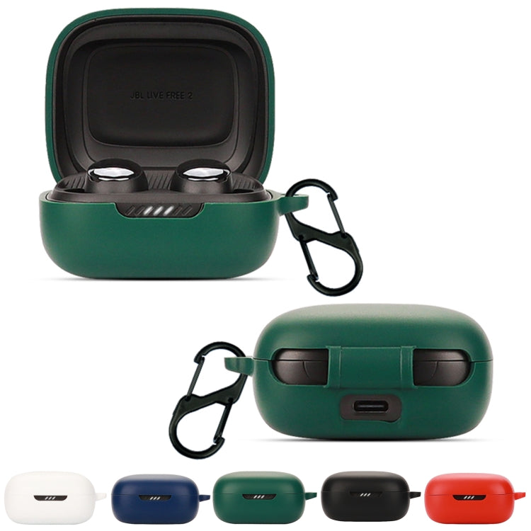 Bluetooth Earphone Silicone Protective Case For JBL Live Free 2 TWS(Dark Blue) - JBL Earphone Case by PMC TechLife | Online Shopping South Africa | PMC TechLife