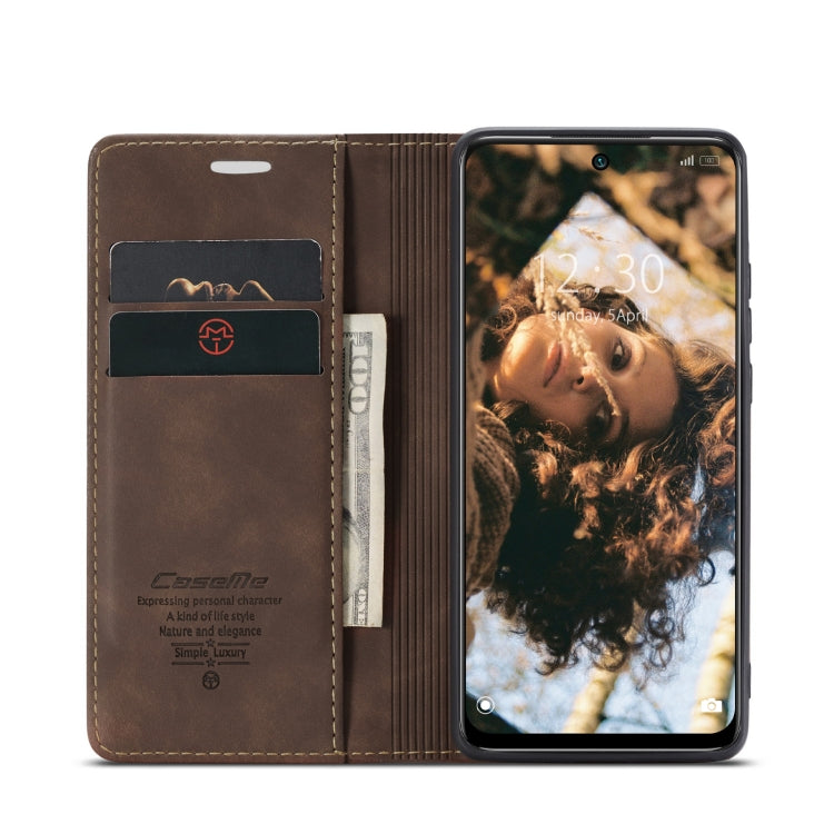 For Xiaomi Redmi Note 11 4G/Note 11S Global CaseMe 013 Multifunctional Horizontal Flip Leather Phone Case(Coffee) - Xiaomi Cases by CaseMe | Online Shopping South Africa | PMC Jewellery | Buy Now Pay Later Mobicred