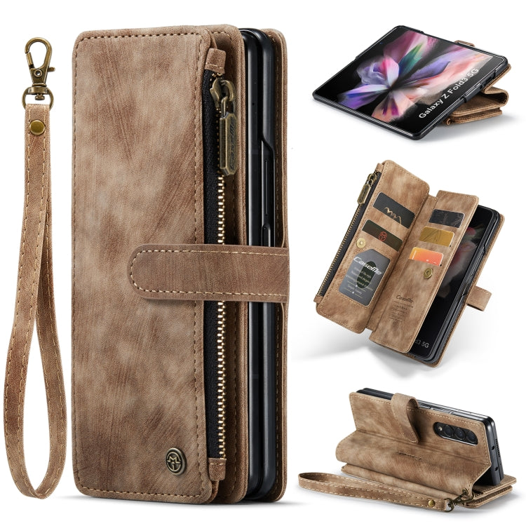 For Samsung Galaxy Z Fold3 5G CaseMe C30 Multifunctional Phone Leather Phone Case(Brown) - free shipping - PMC TechLife - Order now!
