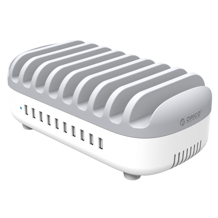 ORICO DUK-10P-DX 120W 5V 2.4A 10 Ports USB Charging Station, US Plug(White) - Multifunction Charger by ORICO | Online Shopping South Africa | PMC Jewellery | Buy Now Pay Later Mobicred