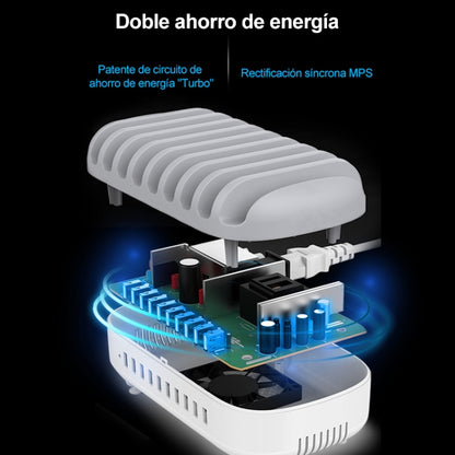 ORICO DUK-10P-DX 120W 5V 2.4A 10 Ports USB Charging Station, US Plug(White) - Multifunction Charger by ORICO | Online Shopping South Africa | PMC Jewellery | Buy Now Pay Later Mobicred