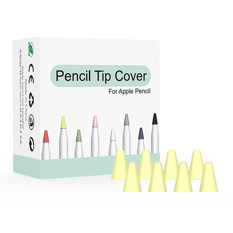 8 PCS / Set Universal Wearable Stylus Nib Cover For Apple Pencil 1 / 2(Yellow) - Pencil Accessories by PMC Jewellery | Online Shopping South Africa | PMC Jewellery