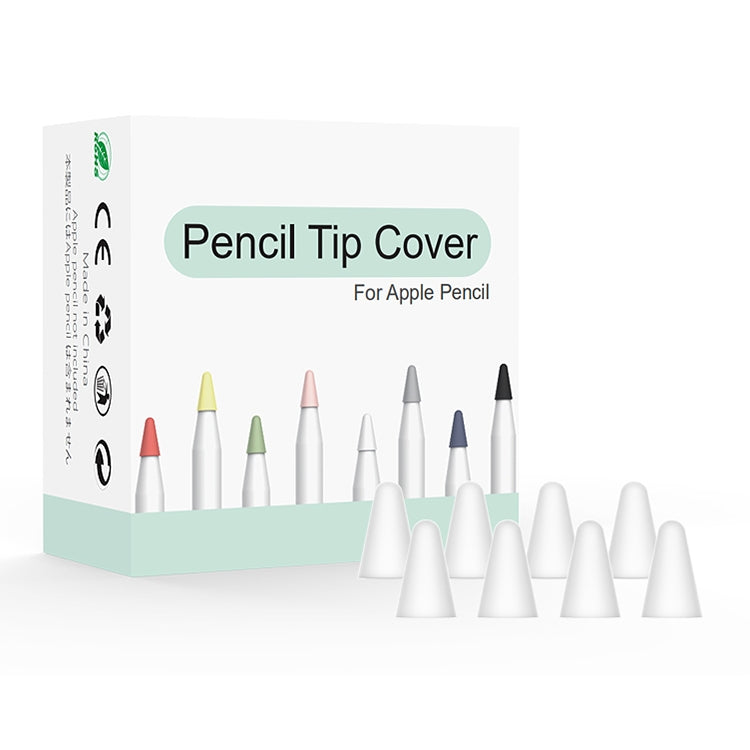 8 PCS / Set Universal Wearable Stylus Nib Cover For Apple Pencil 1 / 2(White) - Pencil Accessories by PMC TechLife | Online Shopping South Africa | PMC TechLife