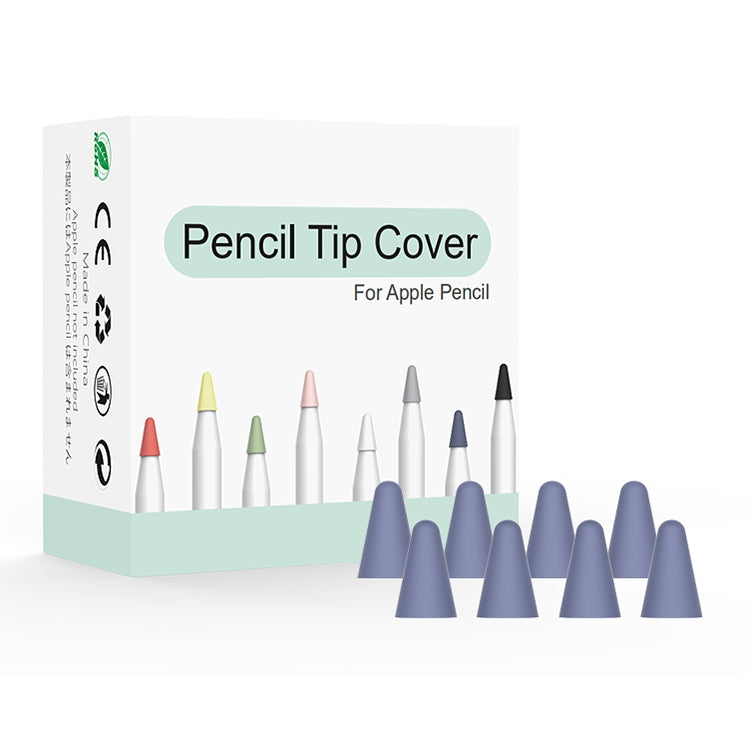 8 PCS / Set Universal Wearable Stylus Nib Cover For Apple Pencil 1 / 2(Blue) - Pencil Accessories by PMC TechLife | Online Shopping South Africa | PMC TechLife