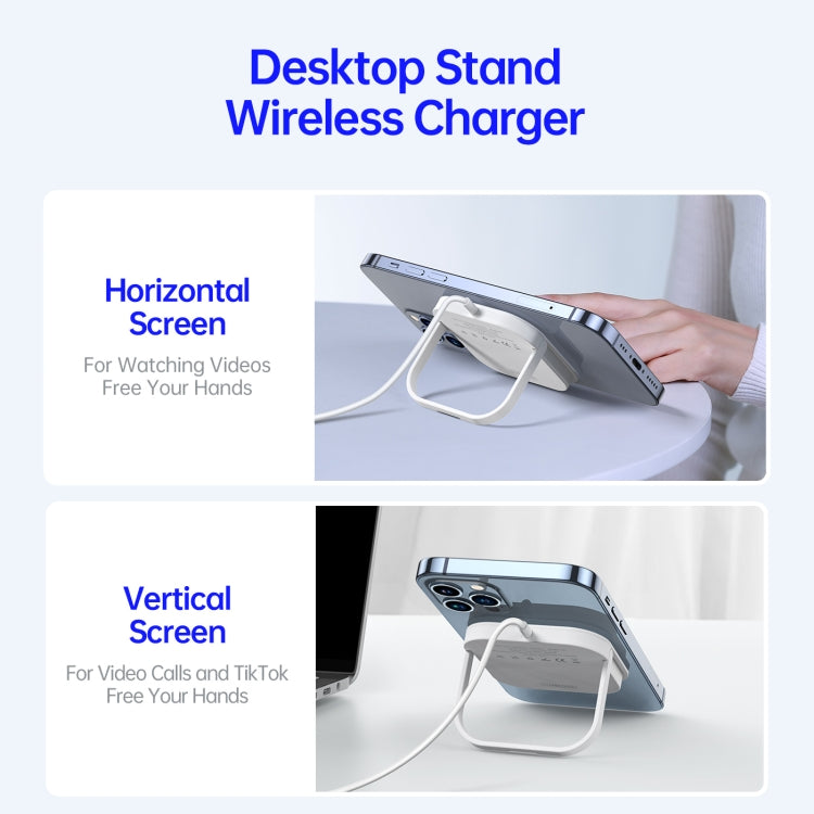 DUZZONA W7 3 In 1 Magnetic Wireless Charger(White) - Wireless Charger by DUZZONA | Online Shopping South Africa | PMC Jewellery