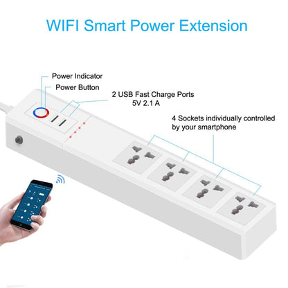 ZigBee 10A SM-SO306-M 4 Holes + 2 USB Multi-purpose Smart Power Strip(AU Plug) - Smart Socket by PMC Jewellery | Online Shopping South Africa | PMC Jewellery