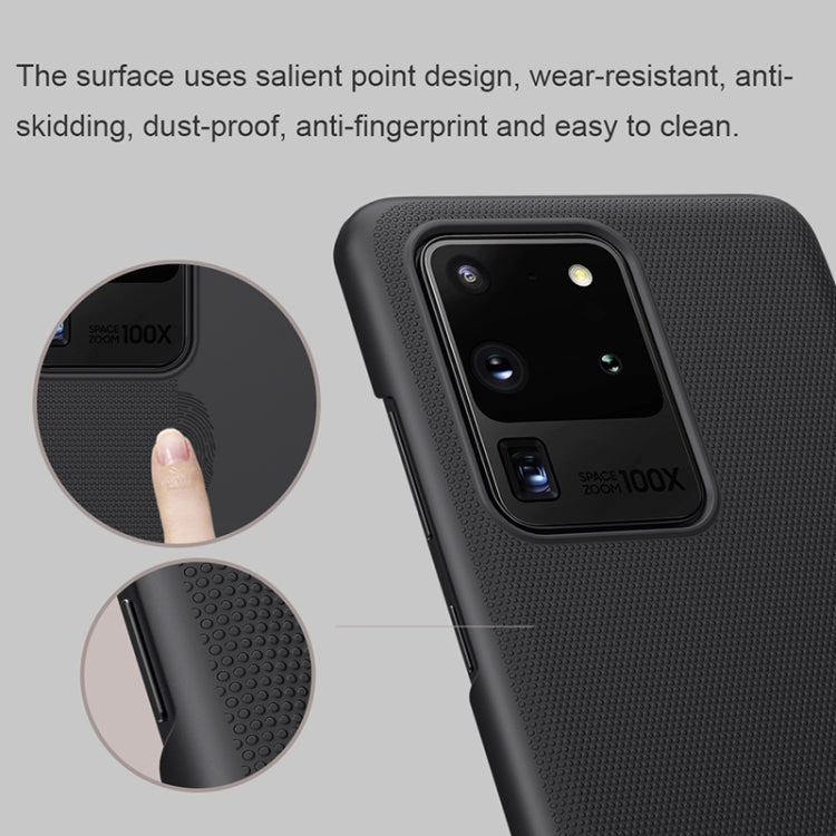 For Galaxy S20 Ultra / S20 Ultra 5G NILLKIN Frosted Concave-convex Texture PC Case(Black) - Galaxy Phone Cases by NILLKIN | Online Shopping South Africa | PMC Jewellery