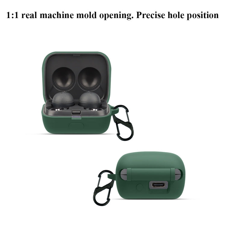 Bluetooth Earphone Silicone Protective Case For Sony LinkBuds WF-L900-2(Dark Green) - Sony Earphone Case by PMC TechLife | Online Shopping South Africa | PMC TechLife