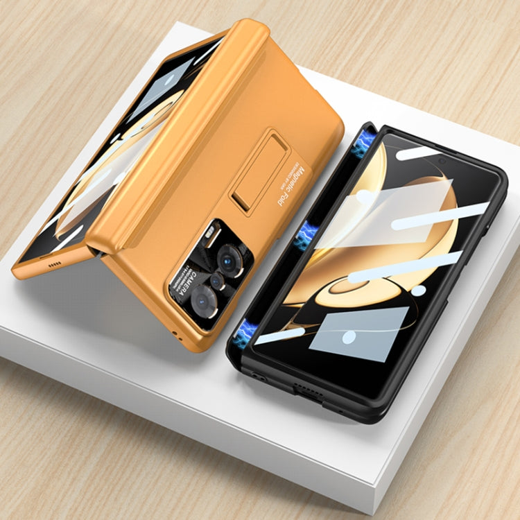 For Honor Magic V GKK Magnetic Hinge Flip Phone Case with Holder(Orange) - free shipping - PMC TechLife - Order now!