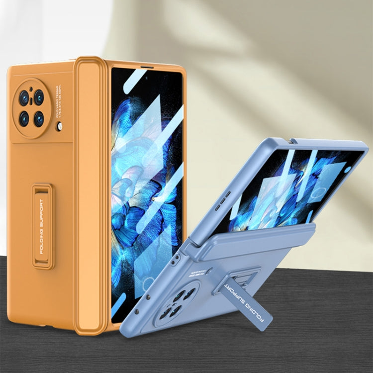 For vivo X Fold GKK Magnetic Hinge Flip Phone Case with Holder(Orange) - vivo Cases by GKK | Online Shopping South Africa | PMC TechLife | Buy Now Pay Later Mobicred