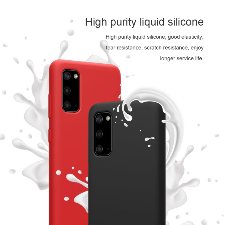 For Galaxy S20 / Galaxy S20 5G NILLKIN Feeling Series Liquid Silicone Anti-fall Mobile Phone Protective Case(Red) - Galaxy Phone Cases by NILLKIN | Online Shopping South Africa | PMC Jewellery