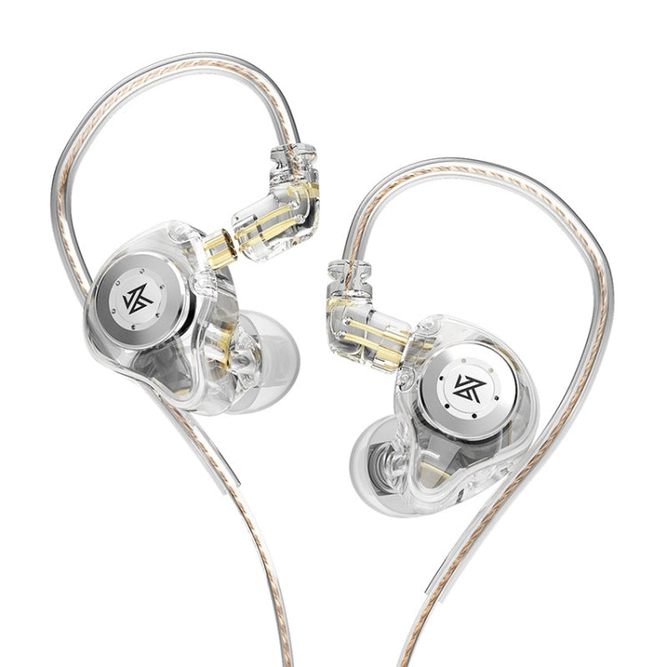 KZ-EDX PRO 1.25m Dynamic HiFi In-Ear Sports Music Headphones, Style:Without Microphone(Transparent) - In Ear Wired Earphone by KZ | Online Shopping South Africa | PMC Jewellery | Buy Now Pay Later Mobicred