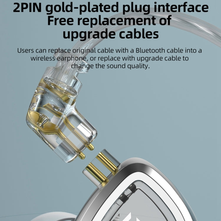 KZ-EDA Balanced Dual Magnetic Dynamic In-Ear Earphone,Length: 1.2m(Without Microphone) - In Ear Wired Earphone by KZ | Online Shopping South Africa | PMC TechLife | Buy Now Pay Later Mobicred